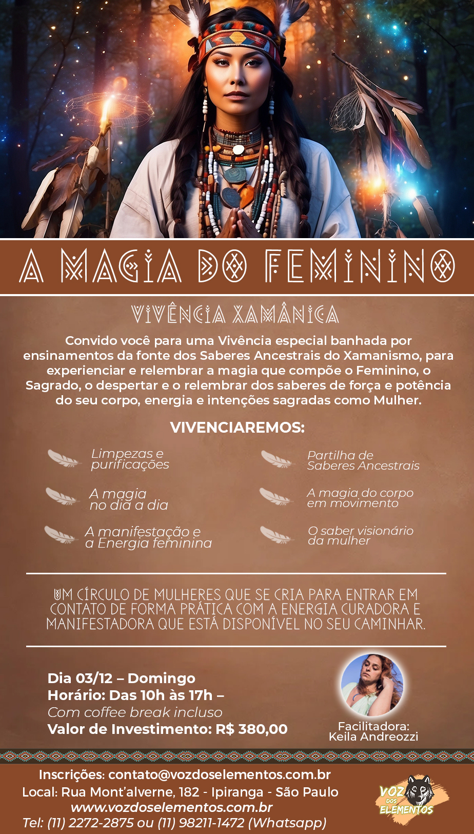 Banner Vivência A Magia do Feminino - 03-12-23
